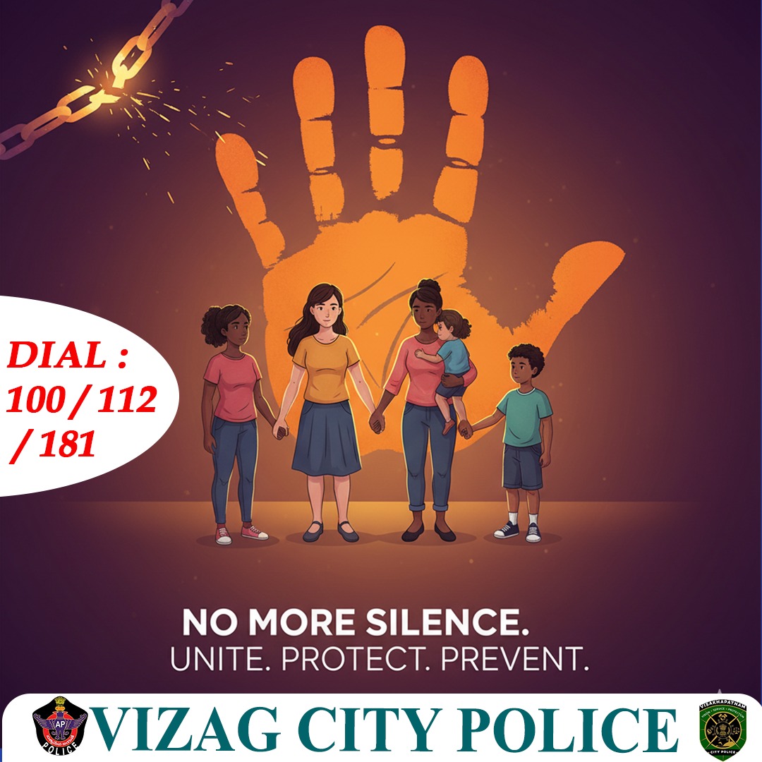 vizagcitypolice's tweet image. 🚫 NO MORE SILENCE 🚫

🛡️ UNITE. PROTECT. PREVENT. 🛡️

📢 Speak Up. Stand Together. Stop Crimes.

#NoMoreSilence #UniteProtectPrevent #SpeakUp #StopCrime @APPOLICE100