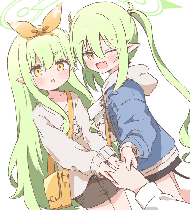 私服のヒカリとノゾミに手を引かれていたい