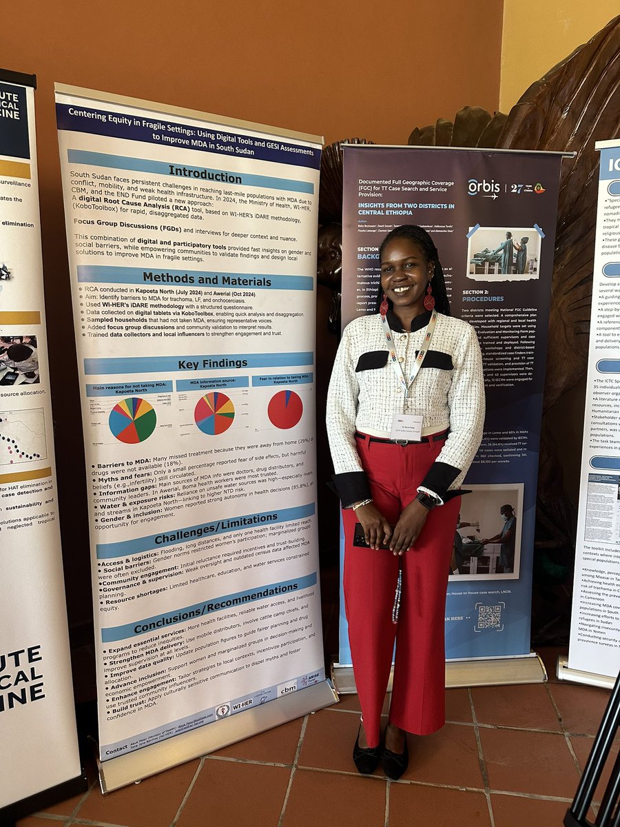WIHERllc's tweet photo. At #NNN2025? Stop by the posters outside of the Victoria Ballroom to read about WI-HER’s work with the South Sudan Ministry of Health and The END Fund to improve MDA outcomes, presented by Abuk Peter! https://t.co/kgXbYXjCpa