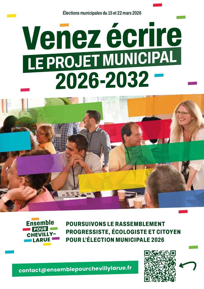📢 Écrivons ensemble l’avenir de Chevilly-Larue !
À l’approche des municipales 2026, nous lançons une grande concertation citoyenne pour construire, avec les habitants et les associations, le projet 2026-2032.
#ChevillyLarue #Municipales2026 #ConcertationCitoyenne