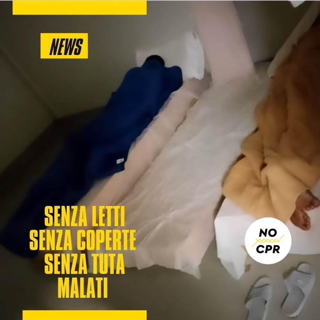 sandrinorusso74's tweet photo. 🔴 SENZA LETTI, SENZA COPERTE, SENZA TUTA, MALATI. Anche da un punto di vista meramente logistico, la gestione del CPR di Milano da parte di Ekene pare letteralmente sfuggita di mano #nocpr https://t.co/W3HPx1ZFp2