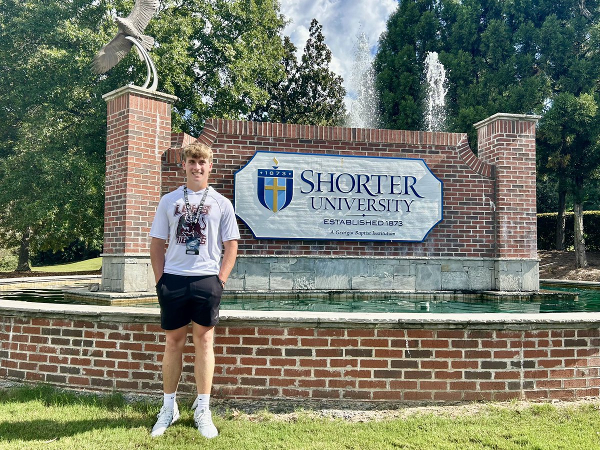 I had a great time at Shorter University!! Great atmosphere and great campus!! thank you <a href="/coachmorrison58/">Zach Morrison</a> for this opportunity!! <a href="/coachmercer_56/">Malcolm Mercer</a> <a href="/CoachZachBrooks/">Zach Brooks</a> <a href="/FNStandouts/">Friday Night Standouts</a> <a href="/HallTechSports1/">Hall-Tech Sports</a> <a href="/Alabama_Varsity/">AL Prep Varsity</a> <a href="/AL_Recruiting/">AL Recruiting</a> <a href="/TDARecruiting/">Touchdown Alabama Recruiting</a> <a href="/Coach_Rwade/">Reggie Wade</a> <a href="/DexPreps/">DexPreps</a>