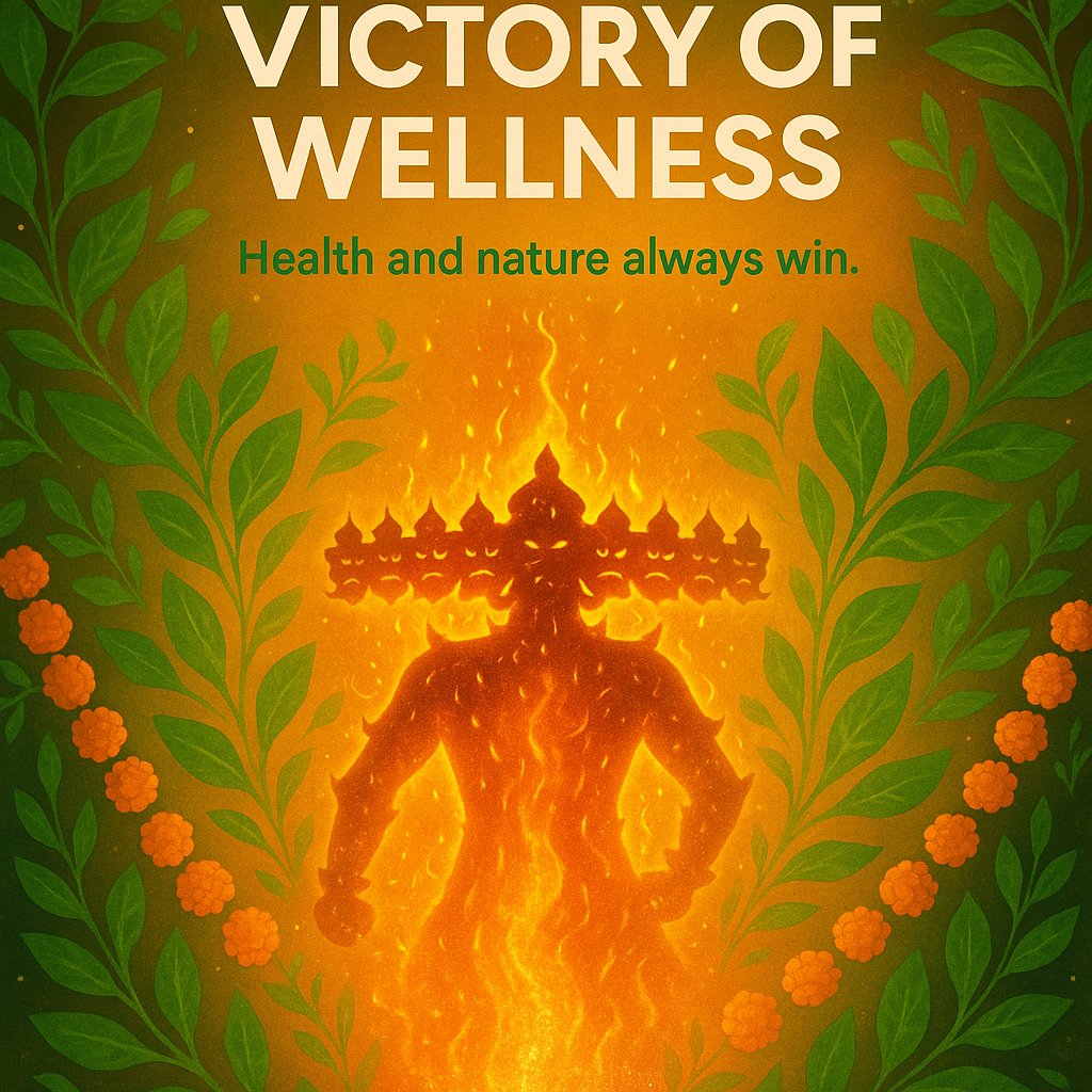 itsHealthwayz's tweet photo. Victory isn’t just celebrated—it’s lived. 🌿
This Dussehra, let wellness triumph in your life.
#Dussehra #VictoryOfGood #Healthwayz https://t.co/TcrBEAWzwM