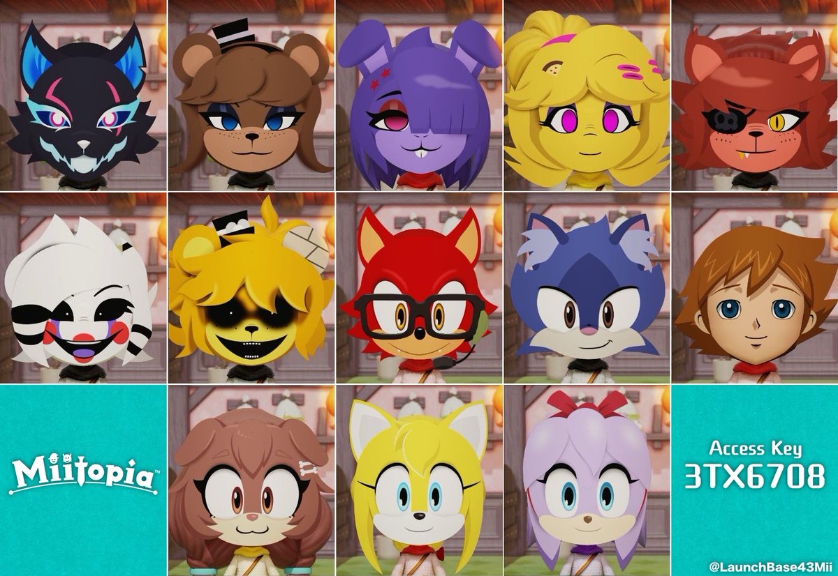 今月作ったMiiを晒そう 2025年 9月分 合計『13体』作りました✨ FAPNAF