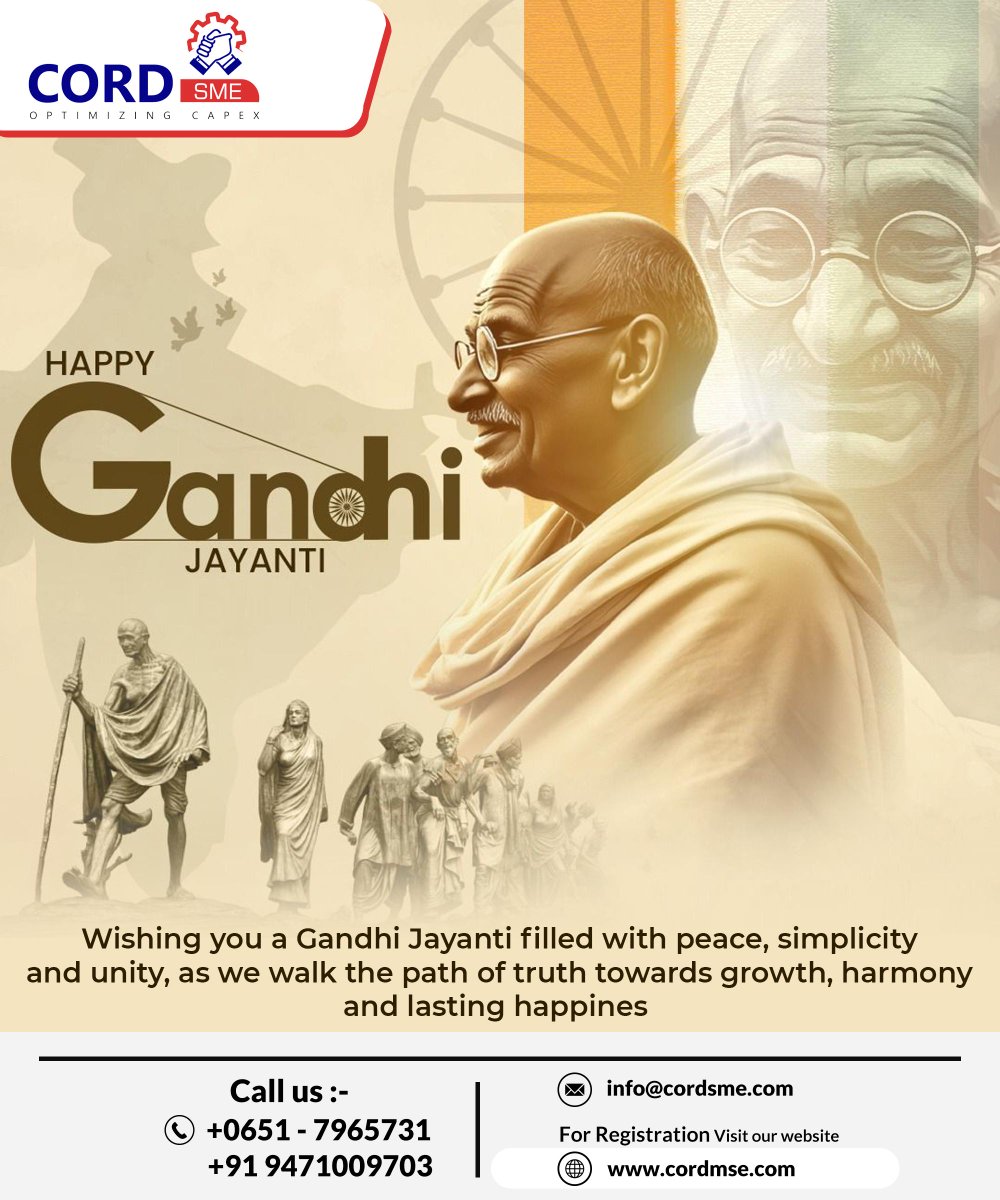 Cordsme_msme's tweet image. 🌿✨ This Gandhi Jayanti, may peace, simplicity &amp;amp; unity guide our journey towards growth &amp;amp; happiness. 🌸🙏💫

#GandhiJayanti2025 #PeaceAndHarmony #TruthAndSimplicity #PositiveVibes #NonViolence