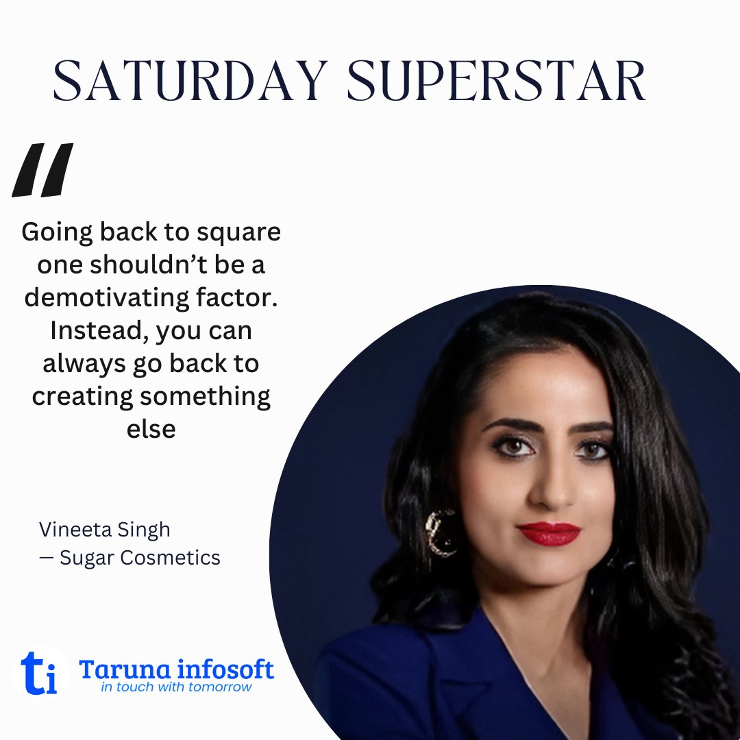 tarunainfosoft's tweet image. Saturday Superstar - Vineeta Singh
#SaturdaySuperstar #SuperstarSaturday #businesssuccess #entrepreneurship
#business #entrepreneurshipjourney #entrepreneurmindsettips #vineetaSingh #sugarcosmeticsindia #SUGARCosmetics