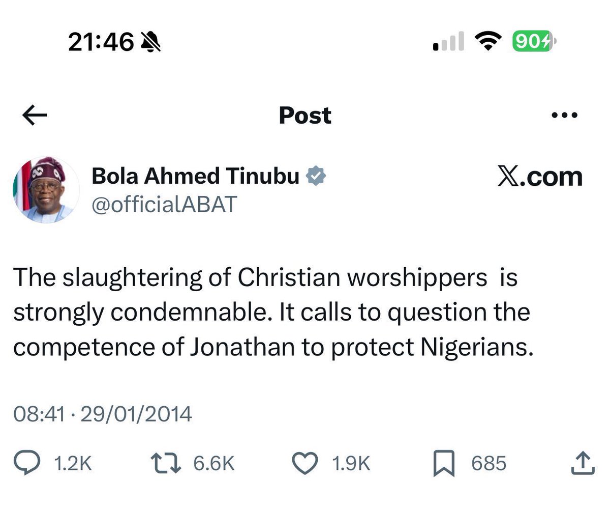 ChinasaNworu's tweet photo. In 2014 @officialABAT  was in the forefront condemning the killing of #Nigerian and #Biafran christains  but today as the Nigerian president, suddenly the truth had  developed wings and flew out of his soul. 
Never can a country succeed with leaders with deceptive  and corrupt mindset 
@real_IpobDOS @mrubin1971 @AEIfdp @AEI @VaticanNews @GoitaAssimi @mfa_russia @MFA_China @IgboHistoFacts @alexottiofr @PeterObi @NGRPresident 
@amnestyusa @realDonaldTrump @PoliceNG @NGRSenate 
#FreeBiafra
#DivideNigeria