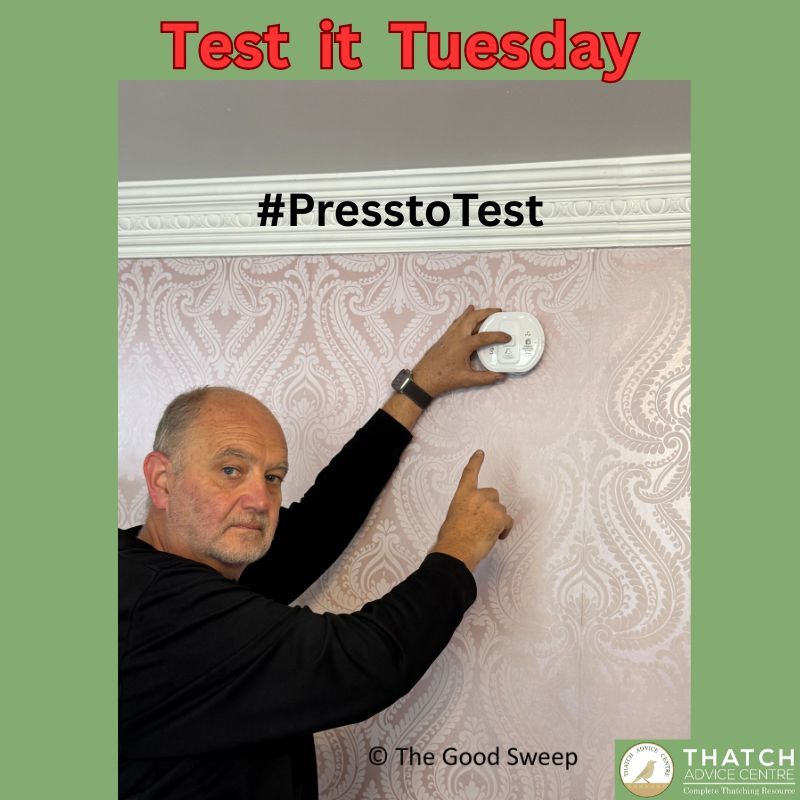 ThatchAdvice's tweet image. #TestitTuesday  
Weekly Reminder to #Presstotest your Smoke and CO Alarms with the help of The Good Sweep