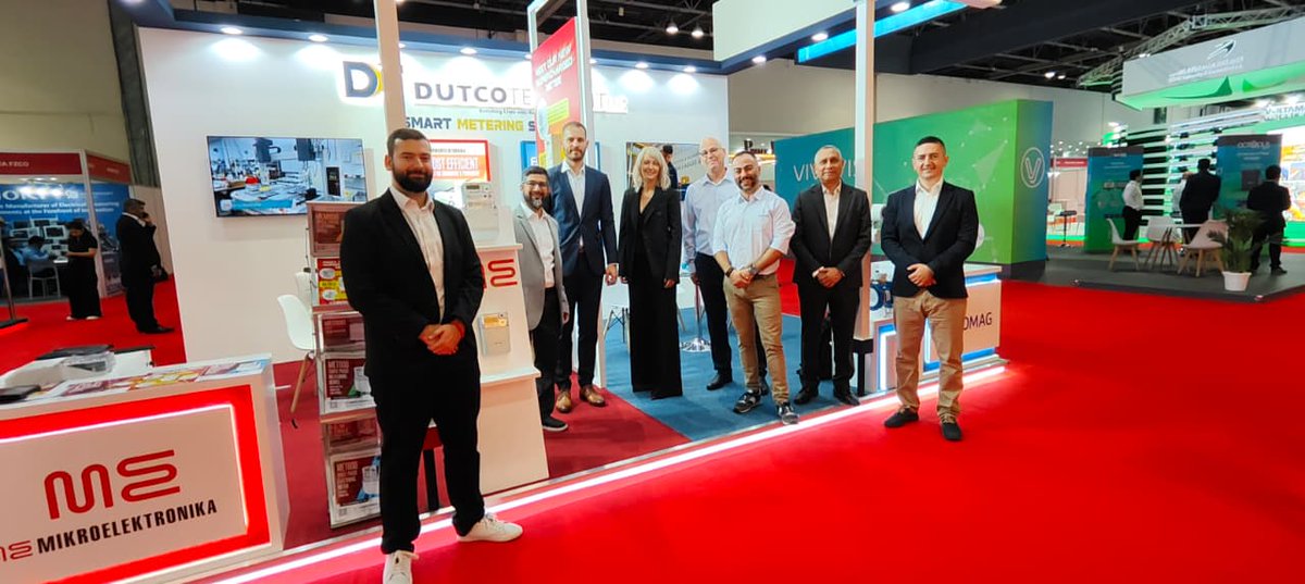 Dutcotennant's tweet image. Kicking off Day 1 at #WETEX2025 with #Euromag &amp;amp; #Mikroelektronika! Discover #smartmetering for efficiency, accuracy &amp;amp; #sustainability.

📍 Visit us at Dubai World Trade Centre, Hall SS3 – Stall R20 from 30th September – 2nd October 2025.

#UtilitySolutions #DutcoTennantLLC