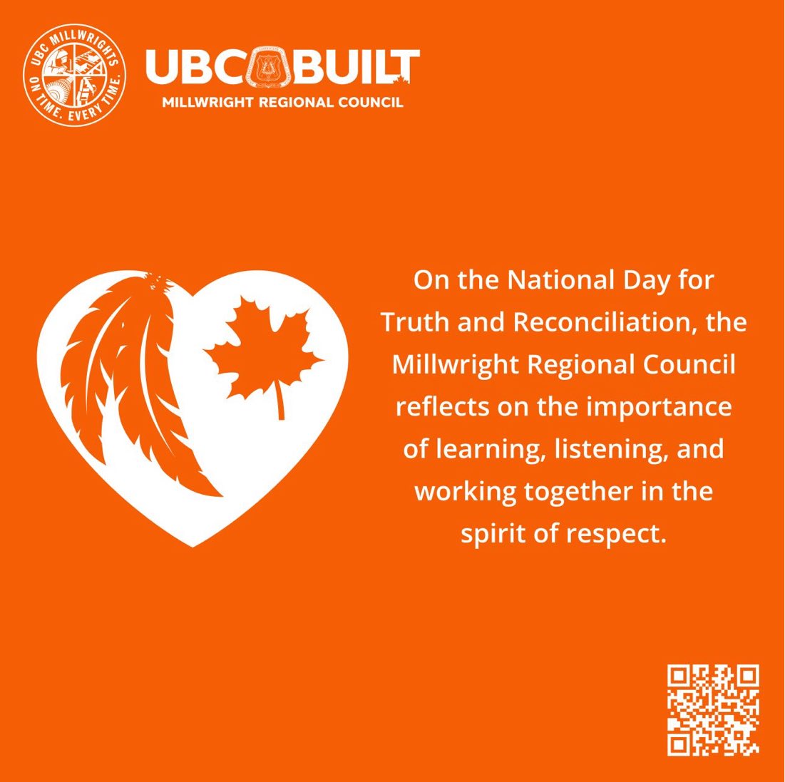 On the #NationalDayforTruthandReconciliation, we reflect on the importance of respect, learning, and building stronger communities together. We honour the resilience of Indigenous peoples and reaffirm our commitment to fairness, dignity, and safe workplaces for all.