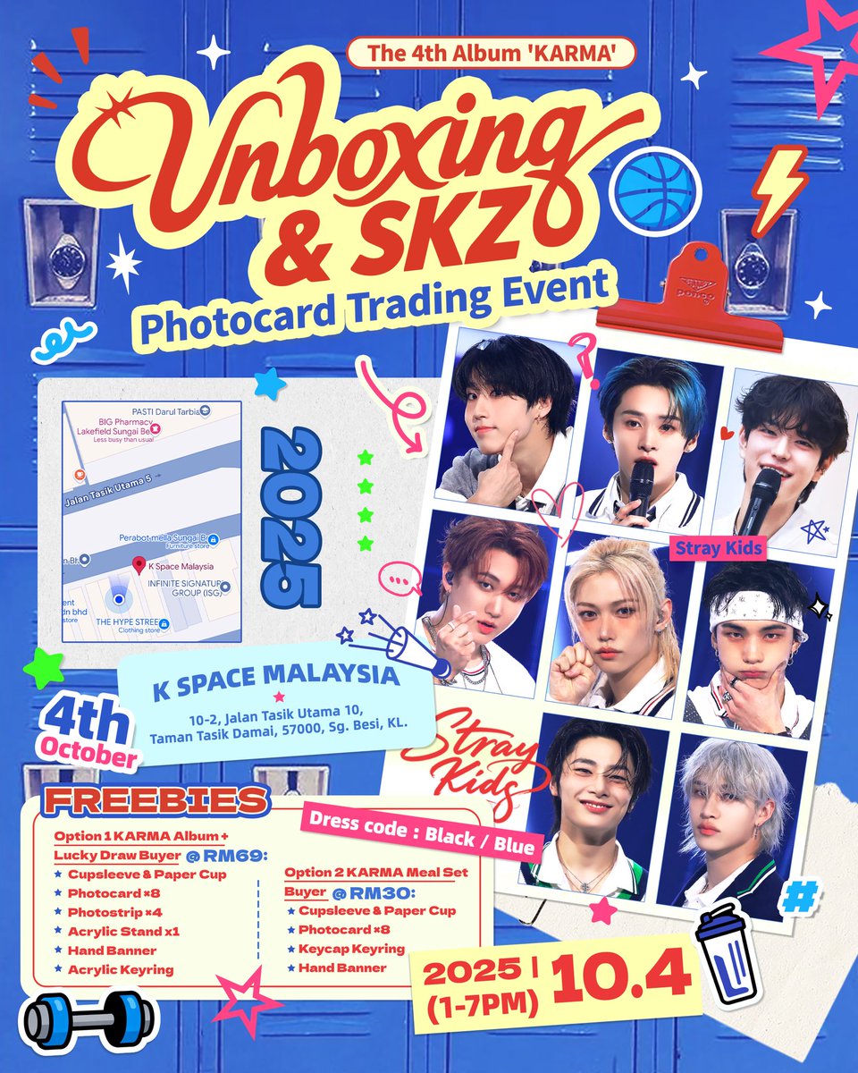 kspacemy's tweet photo. Stray Kids Album Unboxing &amp; Photocard Trading Event
🔗RSVP : https://t.co/wYaKotwXbo

Entry Fee💵
💿 Option 1 – Karma Album Set @ RM69 (Album + 1 pob pc)
🍰 Option 2 – KARMA Meal Set (RM30)

#pasarstraykids #pasarstraykidsMY #pasarSKZMY #pasarskz #cupsleevemy #cupsleeve_malaysia https://t.co/guEHGZBjjO