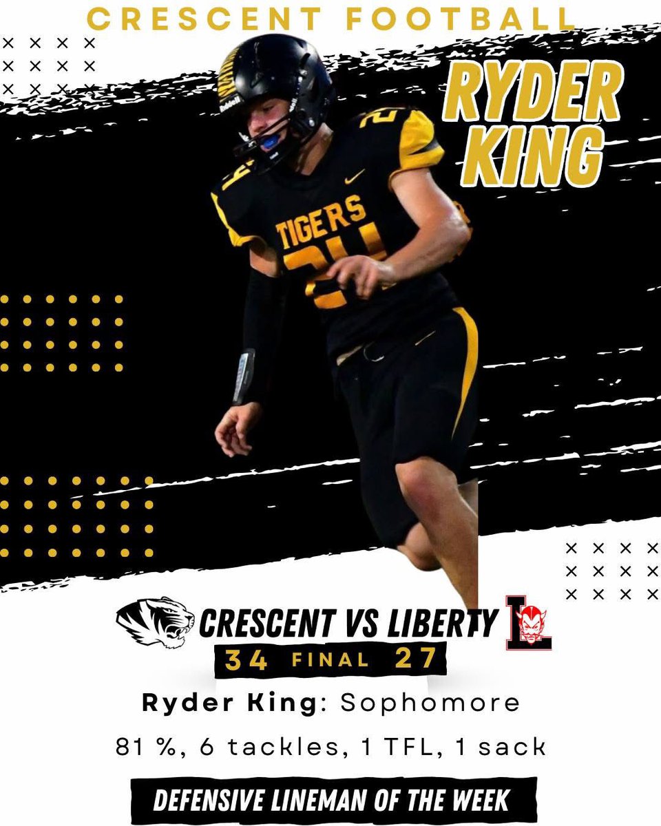 Congratulations to our players of the week for the win over Liberty last Friday! <a href="/masonmevans12/">Mason Evans</a> <a href="/malakigraydon75/">Malaki graydon</a> <a href="/nyterriousG/">Nyterrious Geer</a>