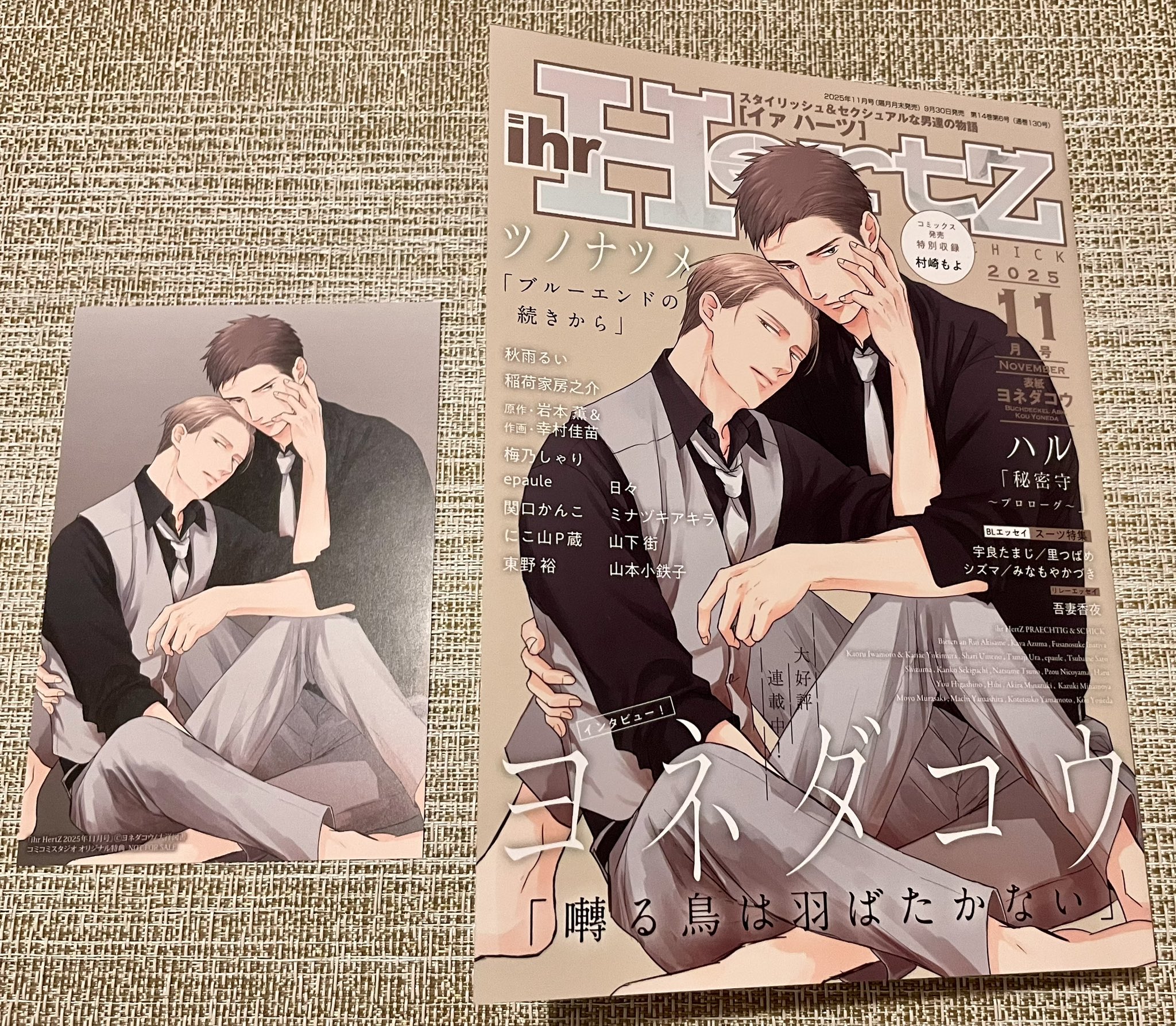 ヨネダコウ 囀る鳥は羽ばたかない 特典 イラストカード 全3種 コラボ