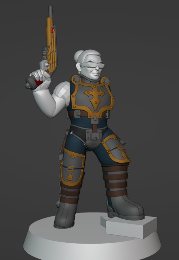 Chepac_3d's tweet image. WIP
Puliendo la armadura y terminando de modelar el casco. Luego le añadiré la casaca que me solicito y con ello a por los detalles.
#b3d #blender #3dmodel #3dart #WarhammerCommunity #warhammer40k