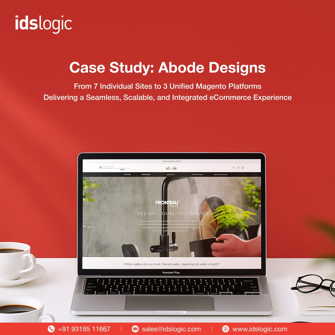 idslogic's tweet image. How to merge 7 legacy sites into 3 future-ready platforms? 
IDS Logic aided Abode Designs with Magento Commerce—unifying sites, integrating PIM+CRM, &amp;amp; enabling scalability. 
Read case study: idslogic.com/case-study/abo…
#MagentoIndia #CaseStudy #Ecommerce #IDSLogicIndia