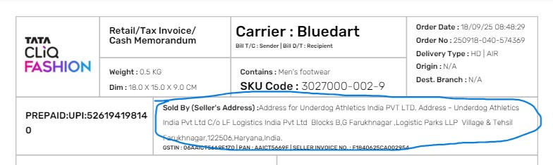 mohit__nain's tweet photo. @TataCLiQCare @TataCliqCare Thank you. Please review carefully — all proofs show same seller &amp; product still in stock at higher price. I only need my UK7 pair at ₹4549, nothing else. https://t.co/1buI2ghMc3