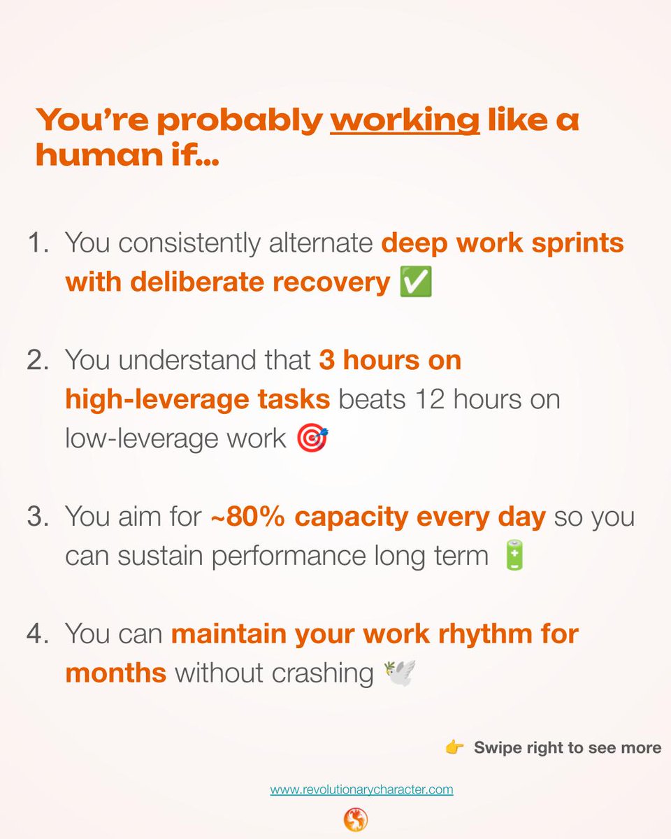 rev_character's tweet photo. “She works like a machine.”
The ultimate compliment - or a warning sign?

👉 Scroll through to find out if you’re working (and resting) like a machine or a human. https://t.co/bYq1k1QkD8