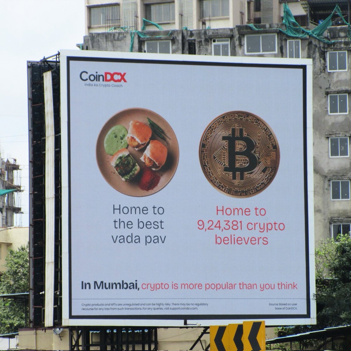 Look up. The city already knows. Crypto is more popular than you think 💪🏻  Seen it around your city yet? What else is more popular in these cities?  #CryptoIsPopular #CoinDCX