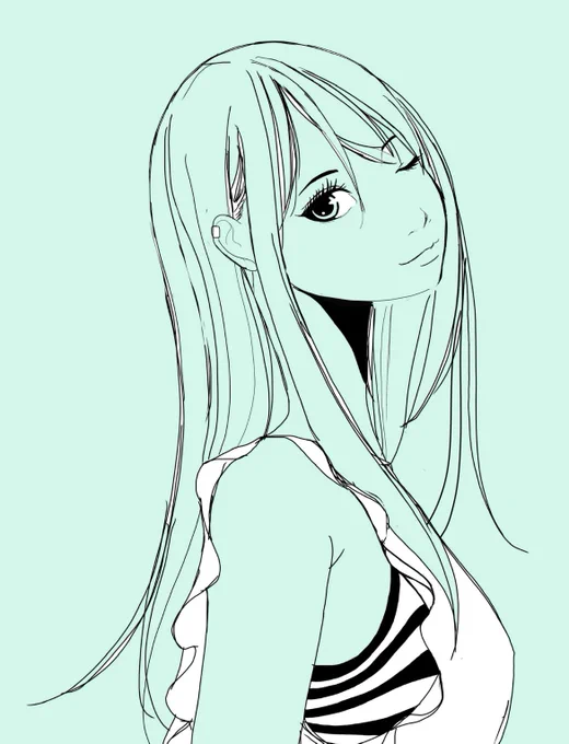 今日の夜はちょっと涼しいぃ〜 #イラスト #創作イラスト #illustration #涼しい