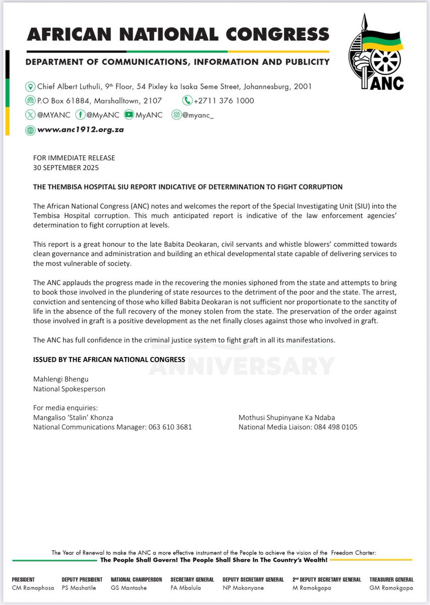 ANC SECRETARY GENERAL | Fikile Mbalula tweet media