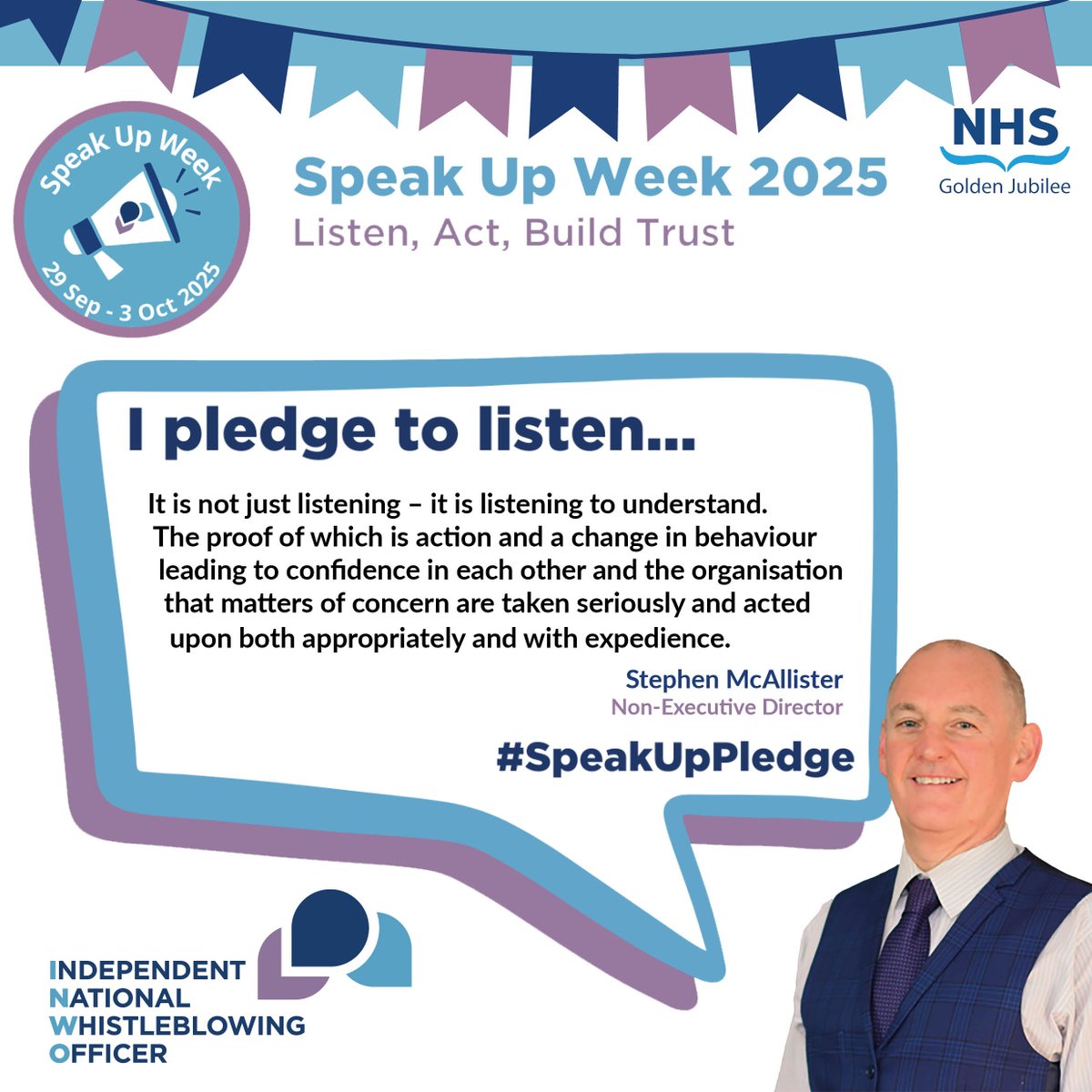 JubileeHospital's tweet image. #SpeakUpWeek Today's theme is  ‘Listen' - the importance of listening and how to ensure that under-represented voices are heard.
Our team took part in a webinar focusing on how we can better reach and listen to under-represented voices in raising concerns.
#FTSU #ListenUp