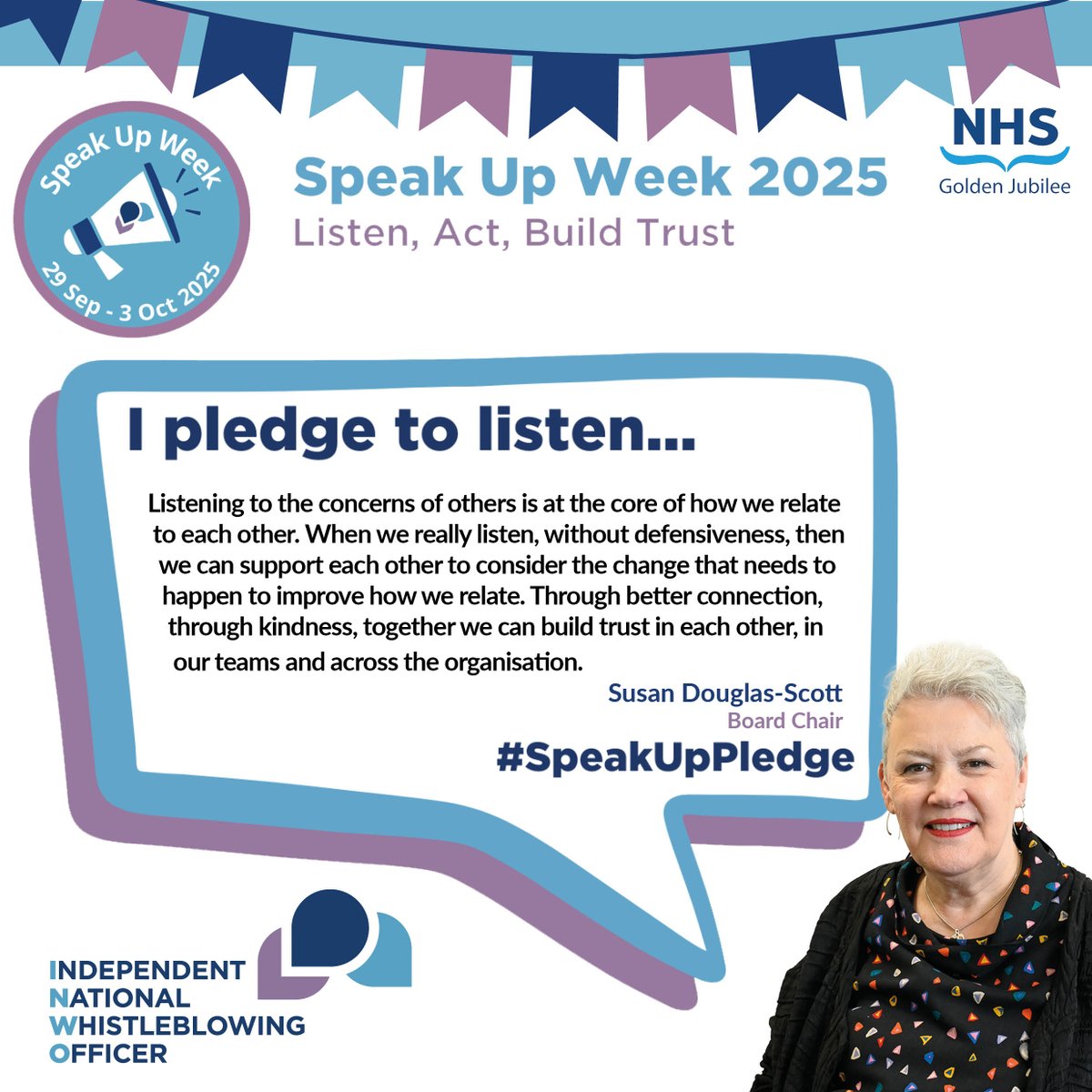 JubileeHospital's tweet image. #SpeakUpWeek Today's theme is  ‘Listen' - the importance of listening and how to ensure that under-represented voices are heard.
Our team took part in a webinar focusing on how we can better reach and listen to under-represented voices in raising concerns.
#FTSU #ListenUp