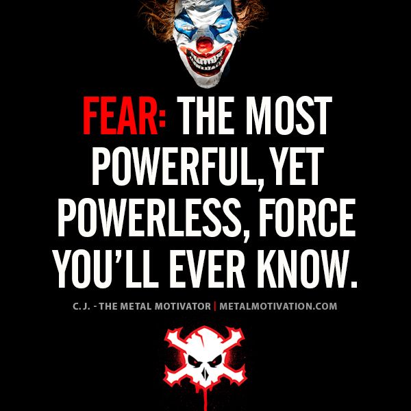 metalmotivation's tweet photo. Fear will rob you of the only life you've got. #MetalUp 👊🏻💀🤘🏻 https://t.co/YS9qNQBTMX