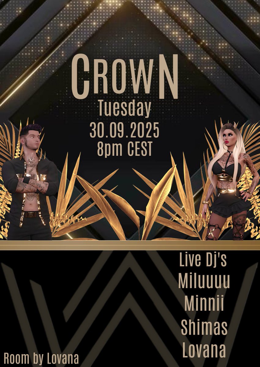 Today is CrowN Day 👑

Grab your Crown and join us tonight at 8pm CEST  to hear those amazing Tunes from our Djs today ❤️