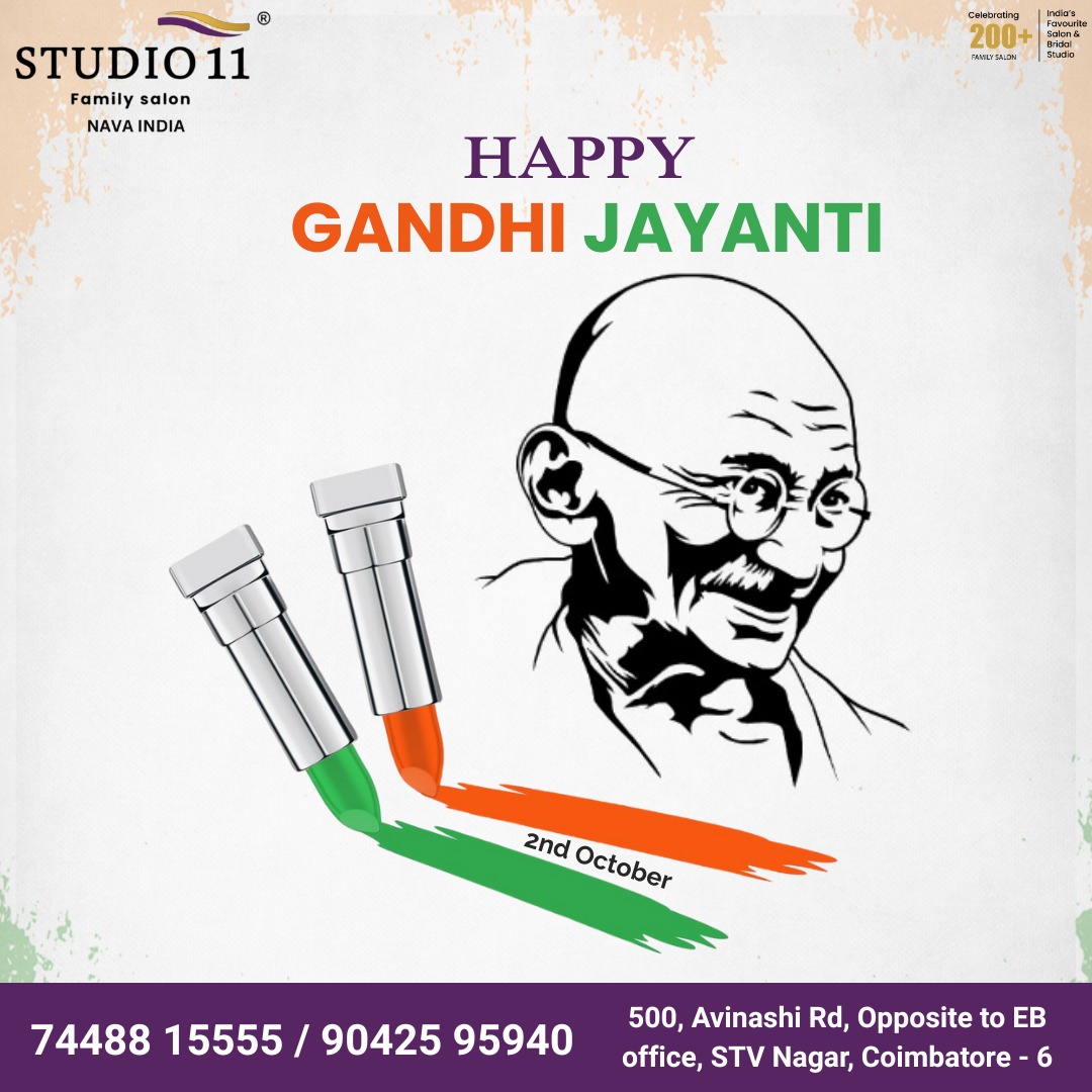 Studio11navaind's tweet photo. 🕊️ Happy Gandhi Jayanti! 🕊️

May the spirit of truth, peace, and non-violence guide your actions today and always. 🌿✨
Let’s honor Bapu’s legacy by spreading kindness and harmony in every step. 🙏

#happygandhijayanti #GandhiJayanti #trendinghairstyles https://t.co/mNo5a7AuHe