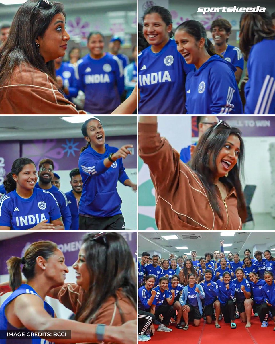 Sportskeeda's tweet image. Shreya Ghoshal meets the Indian women&apos;s team ahead of the World Cup ❤️

#Cricket #India #CWC #Sportskeeda