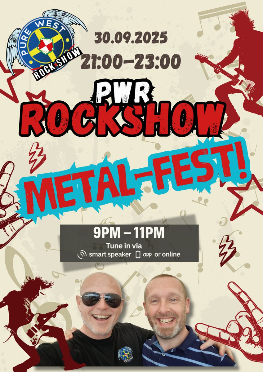Tonight, <a href="/purewestradio/">Pure West Radio</a> it's my turn to  make your ears bleed 😎🎸🎶🤟 Listen in, turns out <a href="/iwanthomas1/">Iwan Thomas</a> may have had a point. Metals actually decent 🤟🤟 #PWR #MetalSpecial #WhoKnew