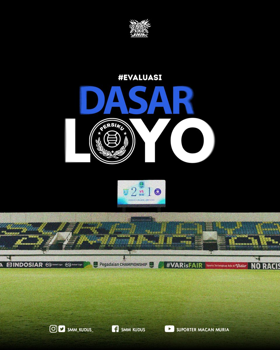 𝐄𝐕𝐀𝐋𝐔𝐀𝐒𝐈 !!! <a href="/PERSIKU_Kudus/">Persiku Kudus</a> 
…
Awas,Kandang-Tandang sudah merasakan kekalahan.
Jika target tinggi yang Kalian ucapkan,tolong BUKTIKAN😇
Jangan membiasakan “gakpapa,coba lagi tahun depan”.
…
#suportermacanmuria