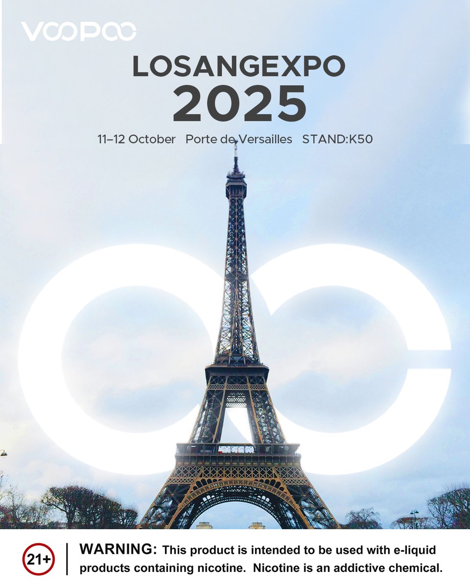 Meet the NEW 𝘿𝙍𝘼𝙂 𝙓𝟯 &amp; 𝘿𝙍𝘼𝙂 𝙎𝟯 at Losangexpo 2025! 

📍 Porte de Versailles, Paris
📅 Oct. 11–12, 2025
📌 Booth: K50

See you in Paris! Exclusive gifts waiting for you at our booth!

#VOOPOO #Losangexpo2025 #DRAGX3 #DRAGS3