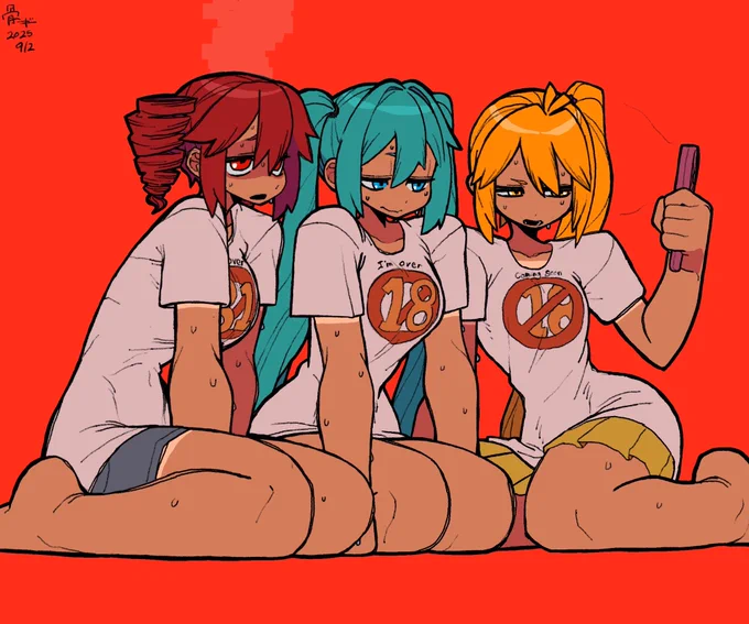 #今月描いた絵を晒そう
ボカロ系多めでした 手抜きだけど色も塗ってる 偉すぎ 