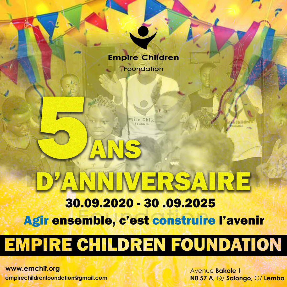 Emchif2020's tweet image. 🎉🎂 Aujourd’hui, nous célébrons les 5 ans de la Fondation EMCHIF !
Cinq années d’engagement, de solidarité et d’impact positif 🌍💙.
Merci à tous ceux qui nous accompagnent dans cette mission 🙏.
Ensemble, continuons à semer l’espoir et à changer des vies ✨🤝🛟.

#EMCHIF #5ans