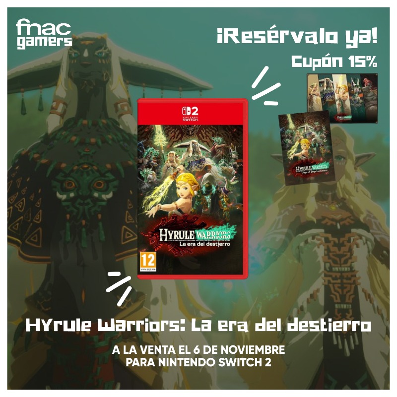Fnac_Gamers's tweet photo. Forma equipo, reparte espadazos y revive la historia jamás contada de 'Tears of the Kingdom' en 'Hyrule Warriors: La era del destierro'.

Reserva ya con Fnac y disfruta de:
-15% en gaming 
 Posters

A la venta el 6 de noviembre