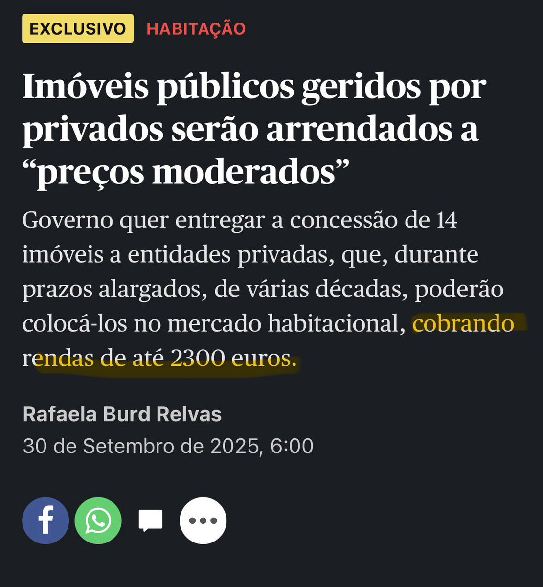 Passaram a semana a chamar-vos BURROS que não sabem ler. 

Num país com um ordenado mínimo de 870, o património público pode ser arrendado ao preço moderado de 2300€

Quem votou nisto não se sente humilhado?