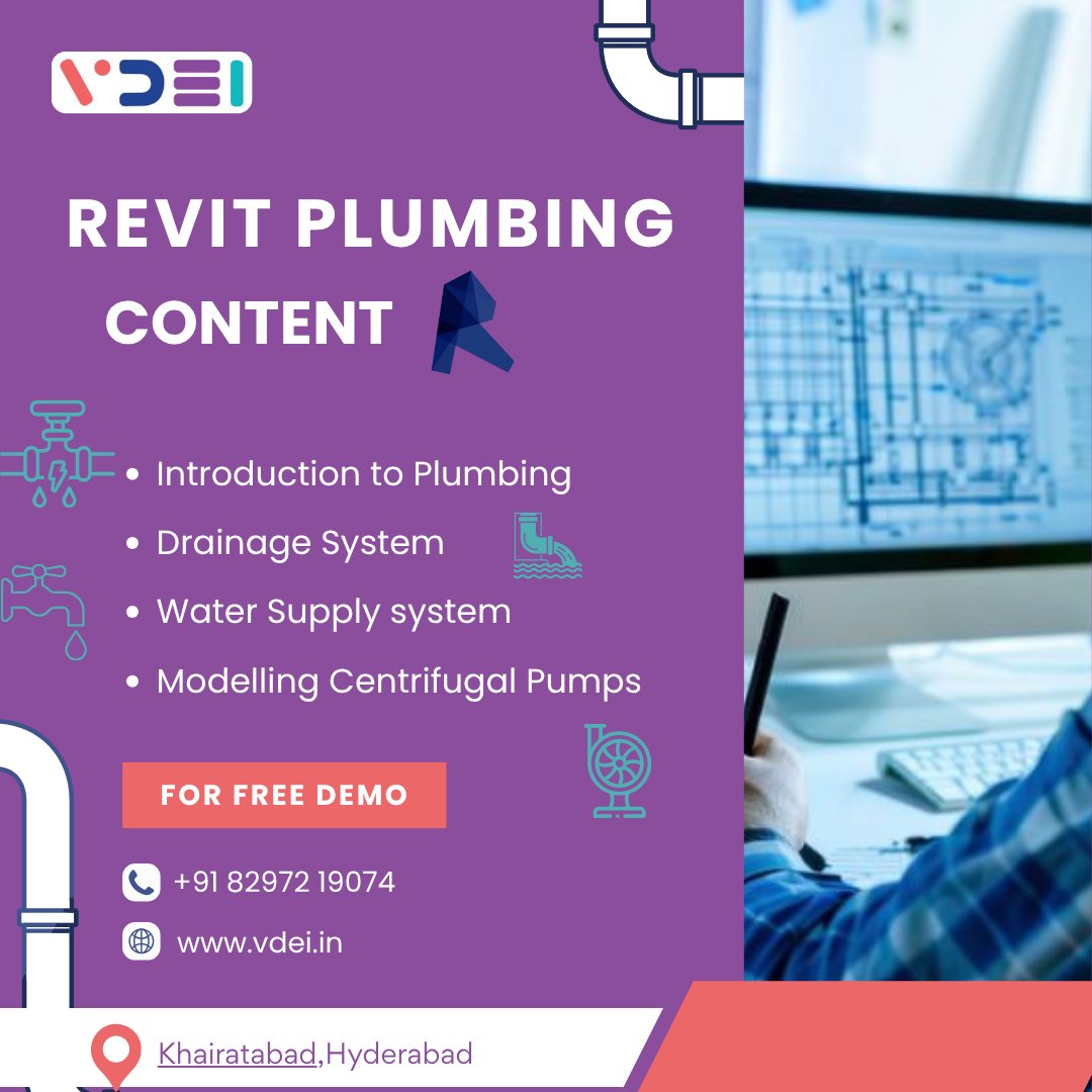 vdeiofficial's tweet image. Complete sanitary & water supply systems
Industry-standard workflows
Join us and level up your skills in Revit Plumbing! #DesignTheFuture
#RevitPlumbing #VDEI #BIMTraining #MEPEngineering #RevitMEP #PlumbingDesign #RevitSkills #AutodeskRevit #EngineeringStudents #CADtoBIM #Revit