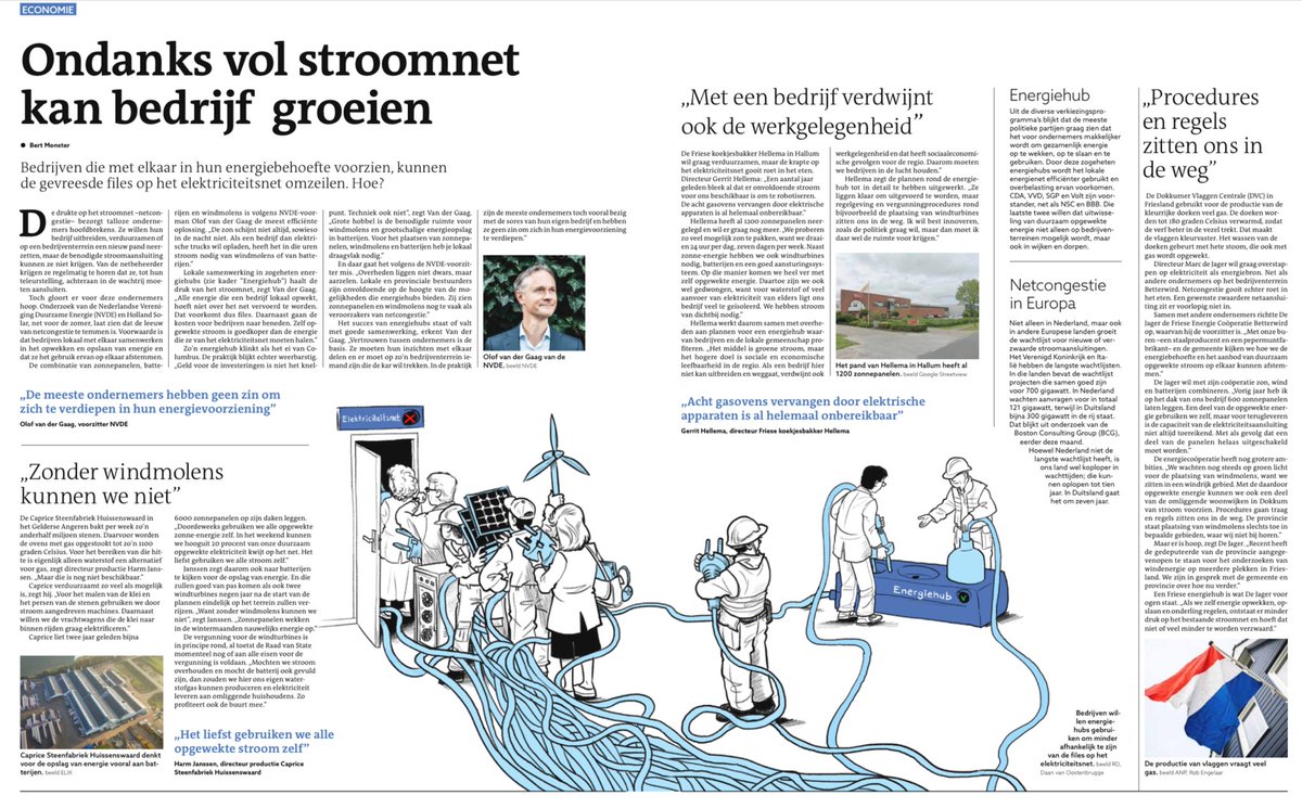 Leeuw van netcongestie lijkt toch te temmen’. Fraaie kop ⁦<a href="/refdag/">RD.nl</a>⁩ over oplossingen voor bedrijven die stroom nodig hebben.