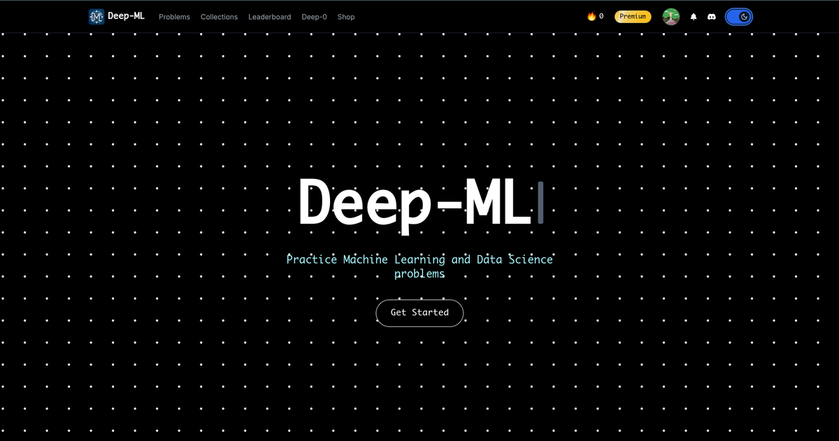 TheGlobalMinima's tweet image. If you're learning math for AI/ML, try out Deep ML. It's a leetcode style platform for ML, focusing on code implementations for a variety of problems
> Lin Alg / Calc / stats / prob
> ML / DL / RL
> Optimization / CV / NLP
Solve a qs as you learn it!
deep-ml.com