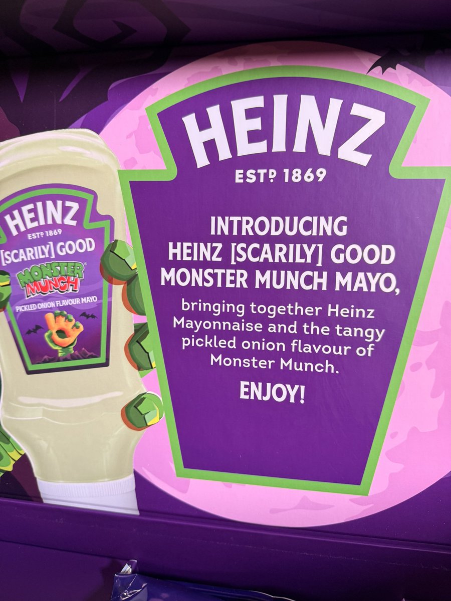 All_Things_New_'s tweet image. [Gifted] It’s back! 🪦🧟 Heinz Scarily Good Monster Munch Mayo 🦇 Grab some for spooky season now @HeinzUK @walkers_crisps #heinz #mayo #monstermunch #crisps #wellthisisnew #gifted