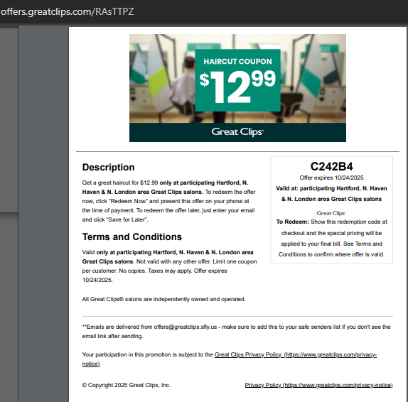 2025Promocode's tweet image. Great Clips Codes $8.99 Off 2025, Great Clip Offer Codes, Great Clips Coupons 2025, Great Clips Coupon & Promo Code 2025. $6.99 Great Clips Coupons October 2025.
x.com/greatclips99
offers.greatclips.com/yJmjvIv