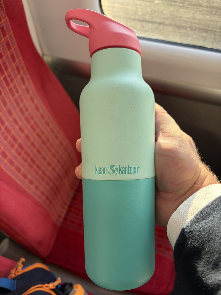 Just found this klean kanteen water bottle on the 7.47 Dorking to London Waterloo <a href="/SW_Help/">SWR Help</a> service - handed in at Waterloo if it’s yours!