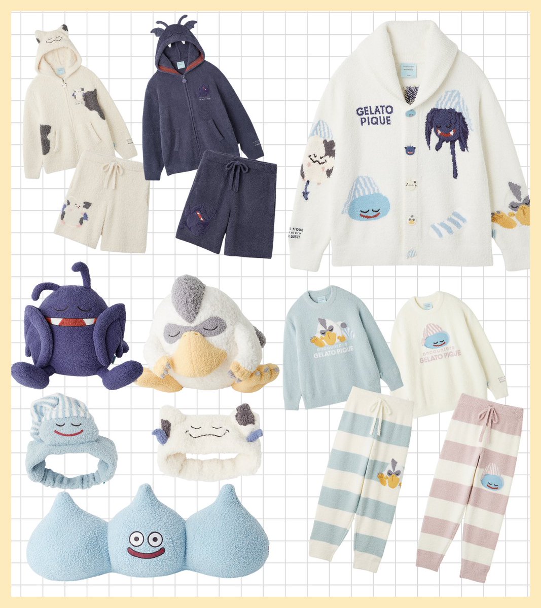 ドラクエ ジェラピケ ジェラートピケ スライム パーカ&ハーフパンツセット ドラゴンクエスト】【キッズ】パウダースライムパーカ＆ハーフパンツ