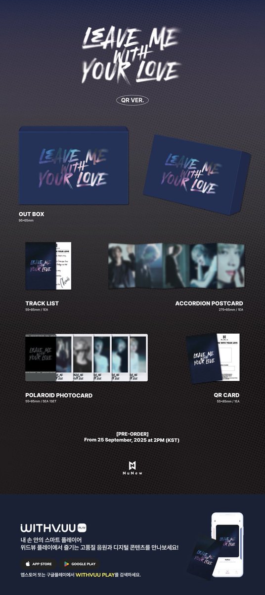 winterwar_nov's tweet photo. เปิดพรี
NuNew Korea Debut Single 
LEAVE ME WITH YOUR LOVE - QR ver.
⋆ นับเข้า chart ทุกอัลบั้ม ⋆

✈️ส่งแอร์ 480฿ 
🚢 ส่งเรือ 390฿ 

📦ส่งฟรีทุกออเดอร์
สนใจสอบถาม/สั่งซื้อ DM ได้เลยค่ะ
เว็บเริ่มจัดส่งในเกาหลี 13 Oct เป็นต้นไป

#NuNew_LMWYL #NuNew https://t.co/mPCgRBAuqZ