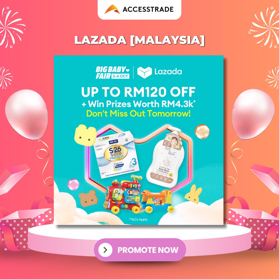 ⚡️ Affiliates—get ready for the BIGGEST baby shopping event of the year! 👶 Lazada Big Baby Fair brings unbeatable promos, and that means more clicks, more sales, and more commissions for YOU 💥
#AffiliateMarketing #BigBabyFair #Lazada

🚨APPLY NOW!🚨
tinyurl.com/LazadaBigBabyF…