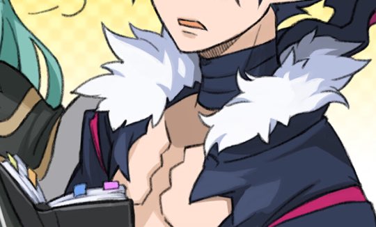 He pulls out.., what appears to be a journal?

“Favorite meats? Any allergies?”