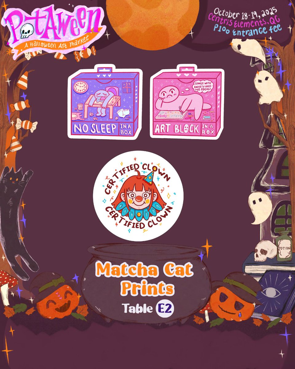 matchacatprints's tweet photo. πΈ Soft, thoughtful, and beautifully detailed β @sincerelyrenee__ returns for POTA Halloween! Find their dreamy stickers and prints at the Matcha Cat Prints booth π
#MatchaCatPrints #CustomPrintingPH #ArtScenePH #EventMerchPH #PatronsOfTheArts #PotAHalloween #PotAween https://t.co/hNjduhtlQ4