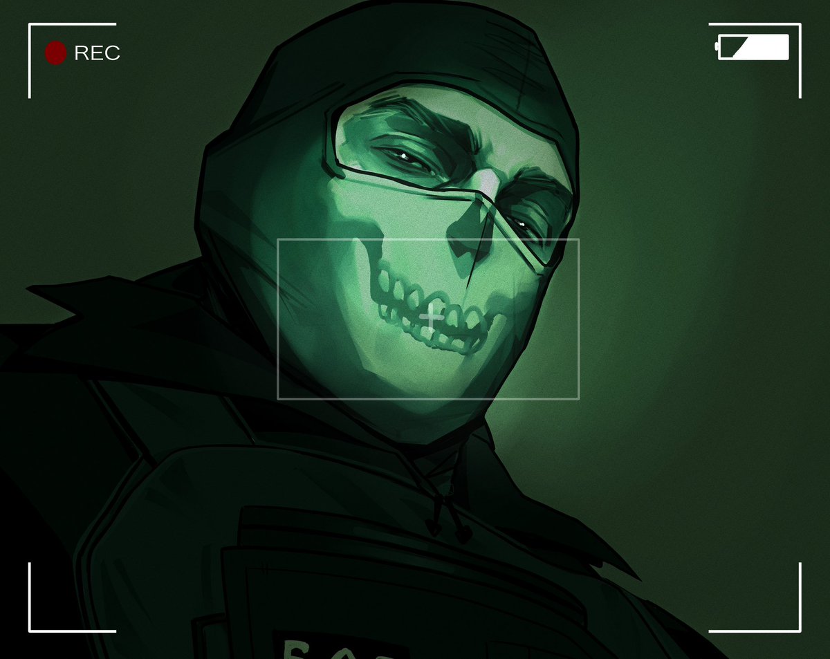 RDSCHEN_'s tweet image. Night vision cam Ghost. Might do an alternate version. Maybe spicy. I don’t know. #CallofDuty #SimonGhostRiley