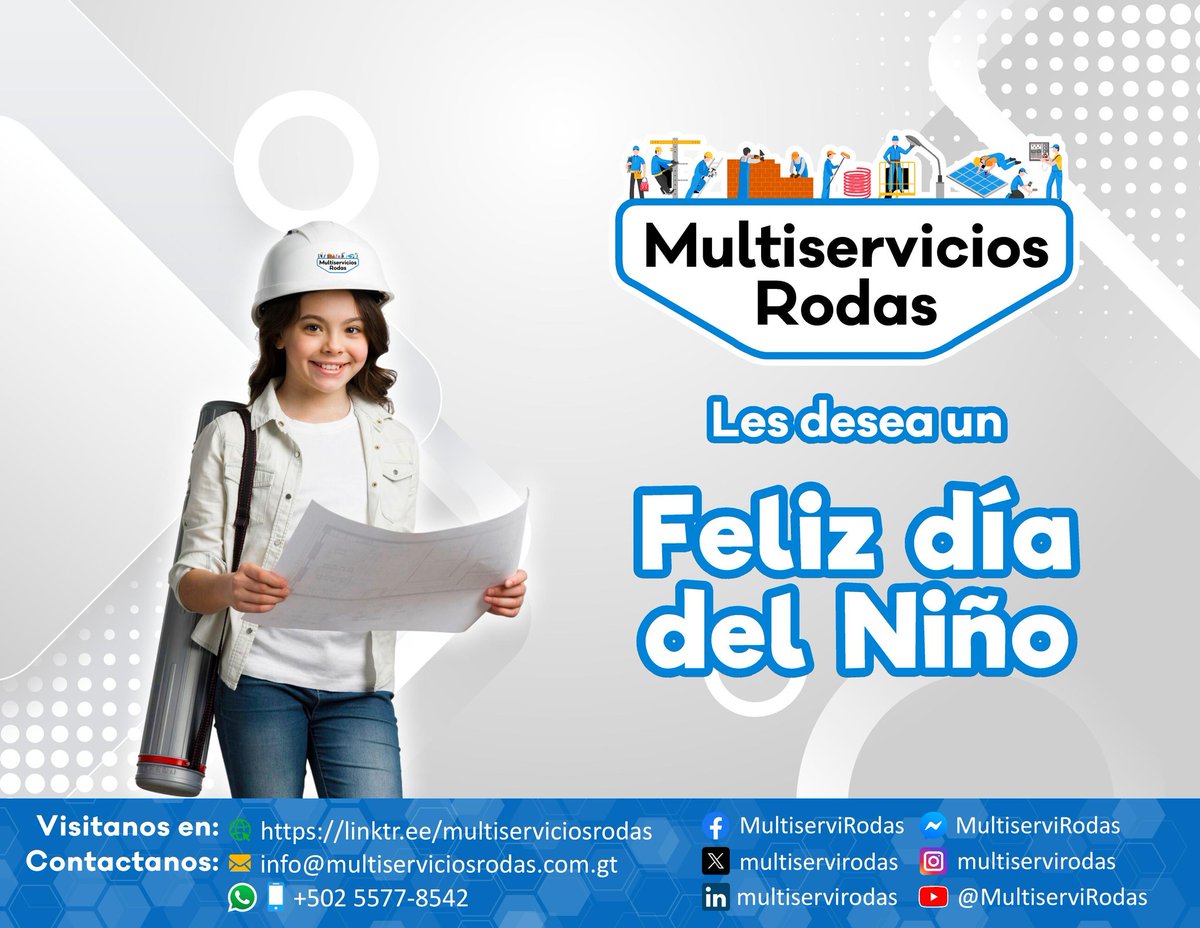MultiserviRodas's tweet photo. ¡La familia de @multiservirodas les desea un Feliz Día del Niño! ⚡️⚙️💡🔌🛠📋‍🏭👨🏻‍🔧👨🏻‍🏭👷🏻‍♂️👷🏻‍♀️🥳🎊🎉👶🏻👧🏻👦🏻

Síguenos en Nuestras Redes Sociales 🤳🏻📱: https://t.co/VcHNmfGt6M

@yeovany_rodas

#MultiserviciosRodas #DíaDelNiño https://t.co/g6UExe7ZIV
